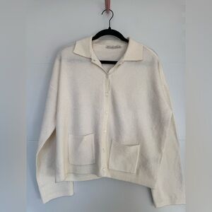 Abercrombie & Fitch Cream Cardigan Sweater